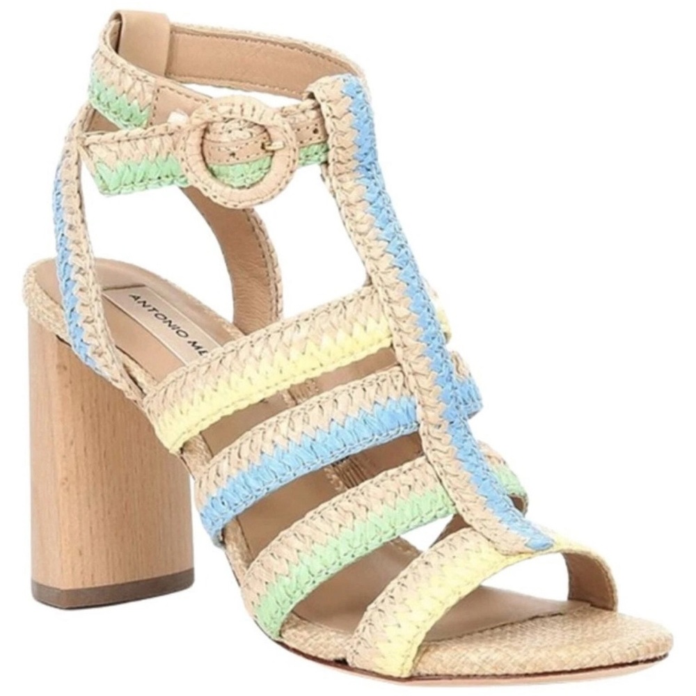 New Antonio Melani Gwindolin Raffia Sandals Size 10M